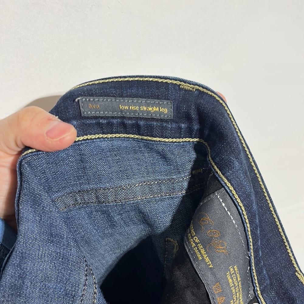 Citizens of Humanity Ava Low Rise Straight Leg Dark Wash Denim Jeans Size 27 - Picture 12 of 14